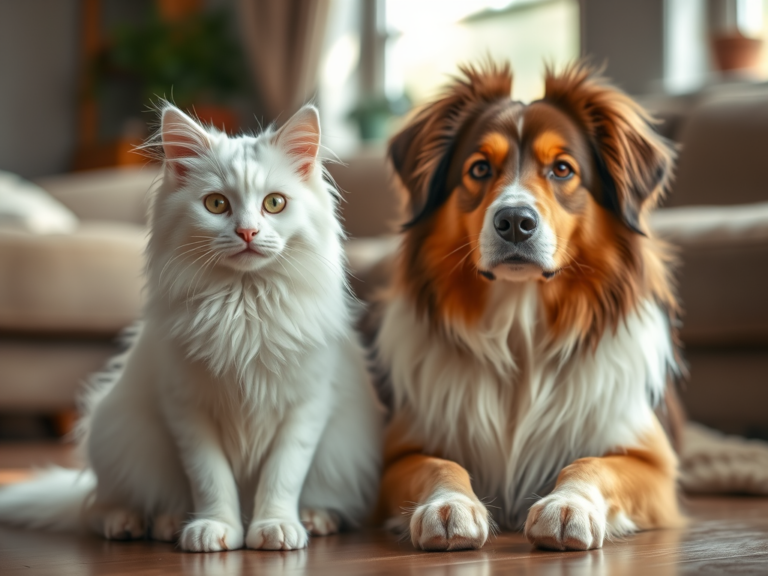 Cohabitation entre chat et chien : Quand le Sacré de Birmanie grandit avec un chien, tout devient plus facile 1 sacre de birmanie blanc a cote d un chien berger