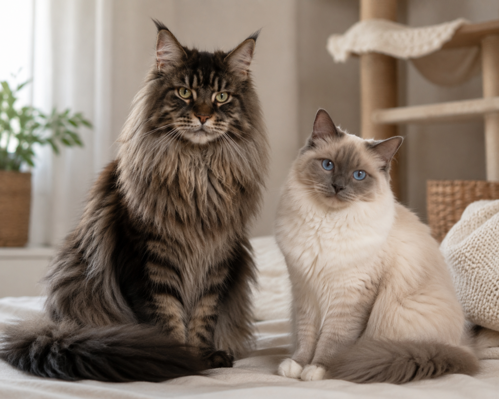 Sacré de Birmanie ou Maine Coon